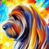 Colorful Briard Dog Art For Diamond Painting