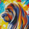 Colorful Briard Dog Art For Diamond Painting