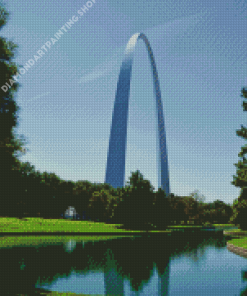 The Gateway Arch Reflection Diamond Painting