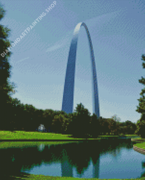 The Gateway Arch Reflection Diamond Painting