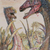 Therizinosaurus Dinosaurs Art Diamond Painting