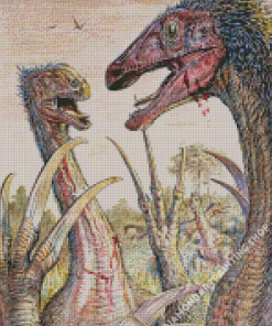 Therizinosaurus Dinosaurs Art Diamond Painting