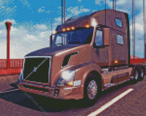 Volvo Semi Truck Diamond Painting