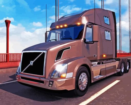 Volvo Semi Truck Diamond Painting