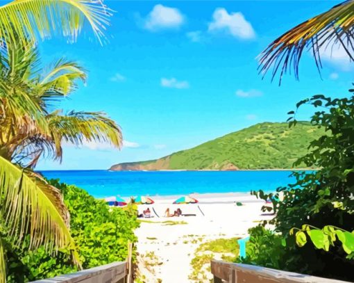 Aesthetic Flamenco Beach Diamond Painting