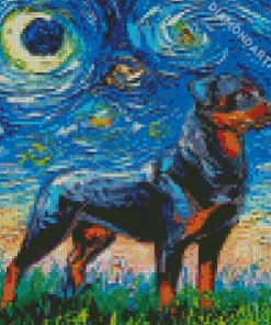 Aesthetic Rottweiler Diamond Painting