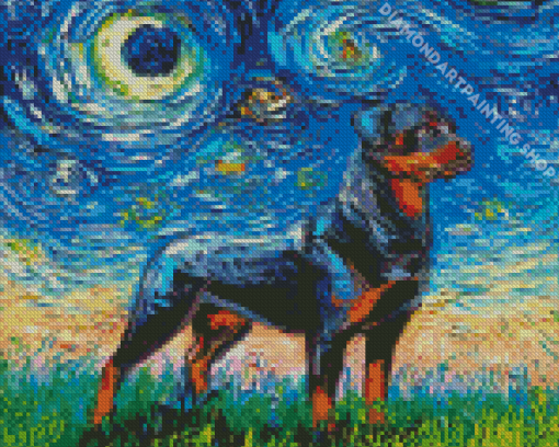 Aesthetic Rottweiler Diamond Painting