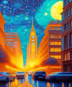 Aesthetic City Of The Stars Diamond Painting