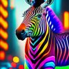 Colorful Zebra Diamond Painting