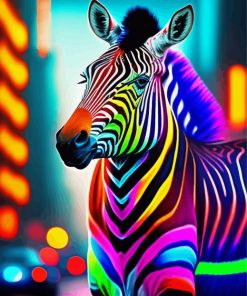 Colorful Zebra Diamond Painting