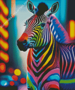 Colorful Zebra Diamond Painting