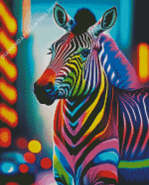 Colorful Zebra Diamond Painting