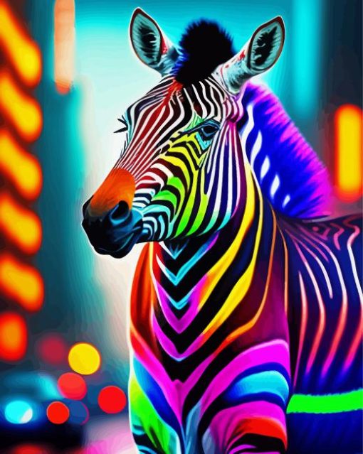 Colorful Zebra Diamond Painting