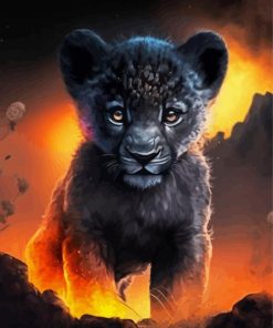 Aesthetic Black Cub For Diamond Painting