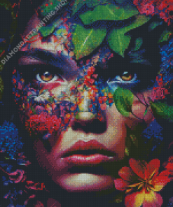 Aesthetic Floral Girl Diamond Painting