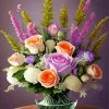 Aesthetic Flowers Vase Diamond Painting