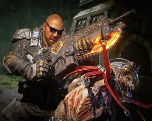 Aesthetic Marcus Gears Of War Diamond Painting