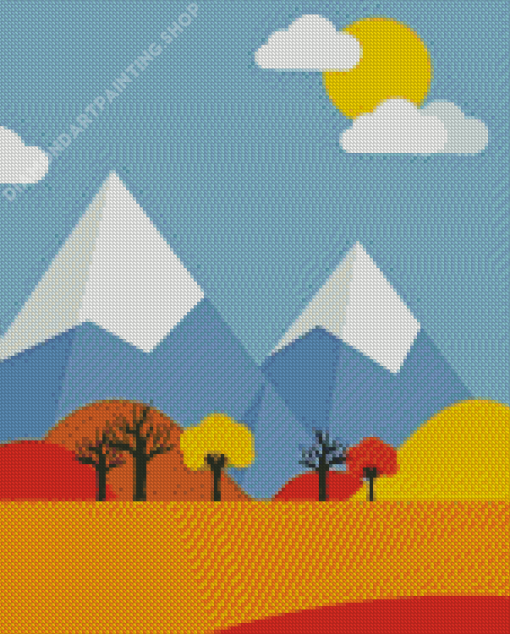 Aesthetic Mountains Diamond Painting