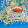 Aesthetic Tea And Flowers Diamond Painting