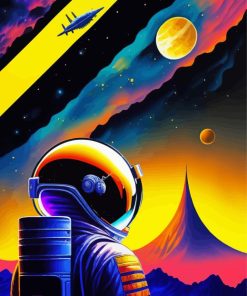 Astronaut Watching Space Diamond Painting