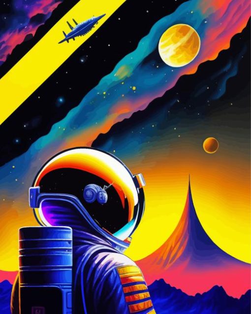 Astronaut Watching Space Diamond Painting