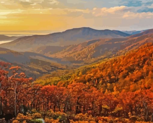 Autumn In Appalachian Mountains Diamond Painting