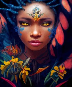 Beautiful Black Women Fantasy Art Diamond Painting