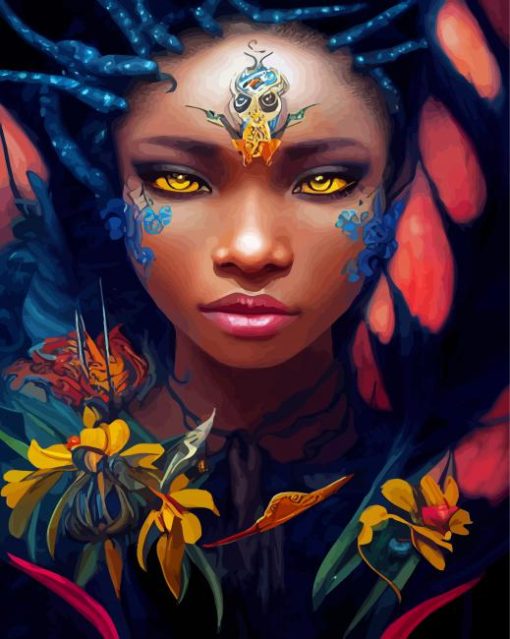 Beautiful Black Women Fantasy Art Diamond Painting