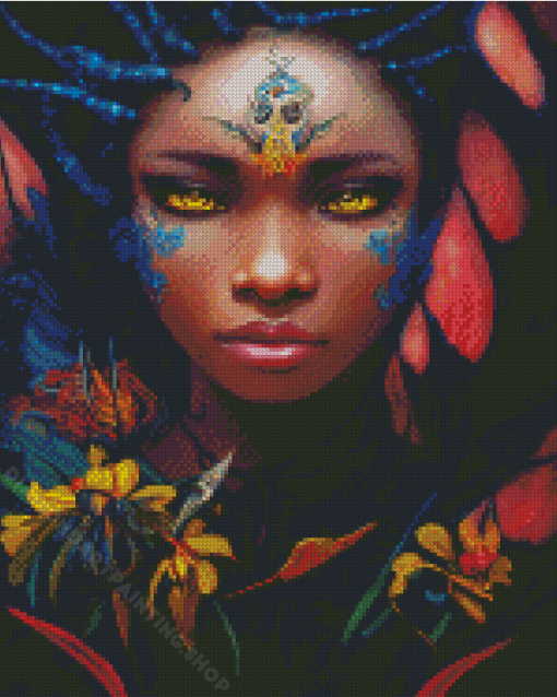 Beautiful Black Women Fantasy Art Diamond Painting