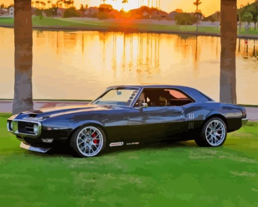 Black 1968 Firebird Diamond Painting