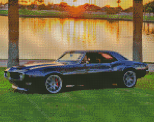 Black 1968 Firebird Diamond Painting