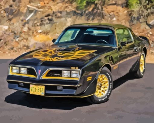 Black 1977 Firebird Diamond Painting