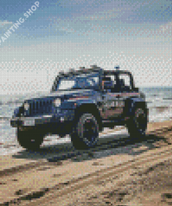 Black Jeep Car Diamond Painting