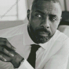 Black And White Idris Elba Diamond Painting