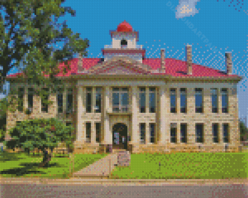 Blanco Texas County Courthouse Diamond Painting