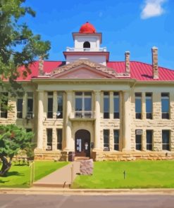 Blanco Texas County Courthouse Diamond Painting