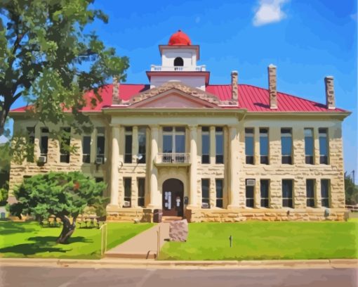 Blanco Texas County Courthouse Diamond Painting