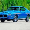 Blue 1971 Gto Judge Car Diamond Painting