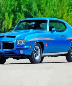 Blue 1971 Gto Judge Car Diamond Painting