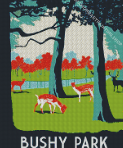 Bushy Park Illustration Poster Diamond Painting