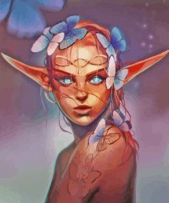 Butterflies Elf Girl Diamond Painting