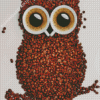 Coffee Bean Owl Bird Diamond Painting