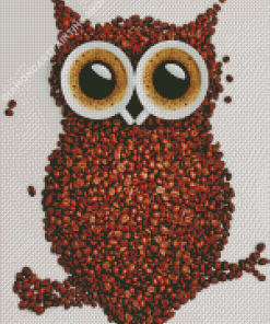 Coffee Bean Owl Bird Diamond Painting