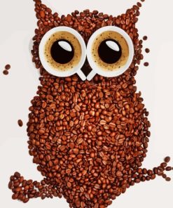 Coffee Bean Owl Bird Diamond Painting