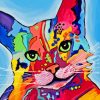 Colorful Abstract Cat Diamond Painting