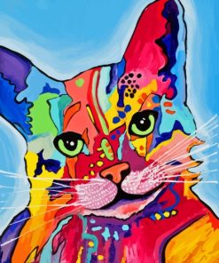 Colorful Abstract Cat Diamond Painting