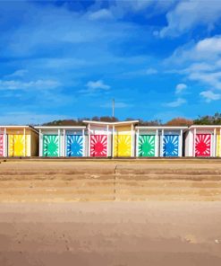 Colorful Huts In Mablethorpe Diamond Painting