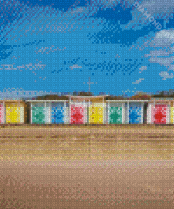 Colorful Huts In Mablethorpe Diamond Painting