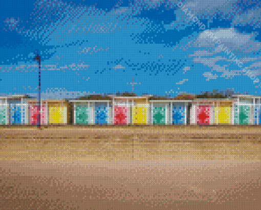 Colorful Huts In Mablethorpe Diamond Painting