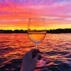 Colorful Sunset Wine Glass Diamond Painting